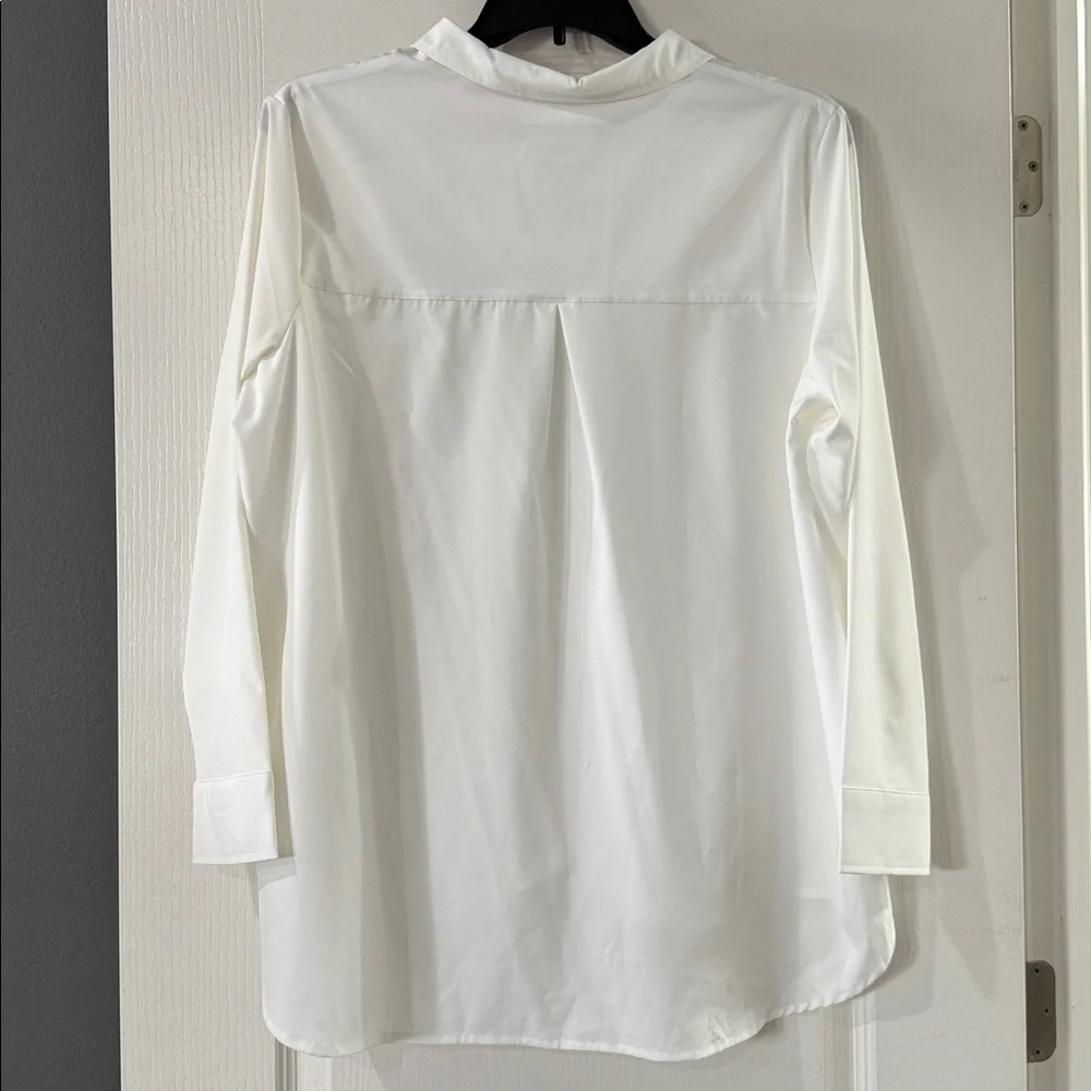 Modern Ambition White Delightfully Technical‎ Office Classic Travel Shirt XL NWT